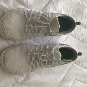 White Nike Free training shoes
